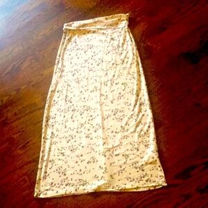 ARDENE Off-White Maxi Floral Skirt